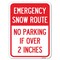 Signmission Emergency Snow Route No Parking Emergency Snow Route No Parking If Over 2 Inches, A-1824-24108 A-1824-24108 - alternate 1